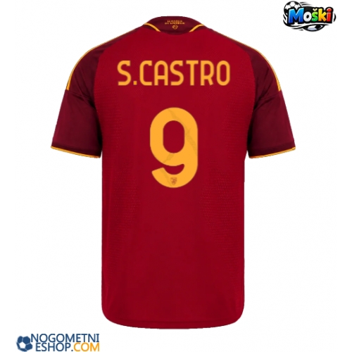 Moški Nogometni dresi AS Roma Santiago Castro #9 Domači 2026-27 Kratek Rokav